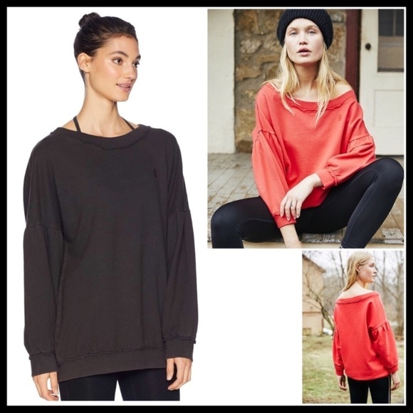 Free People Tops - Free People Movement Make It Count Pullover Black Small boho athleisure casual